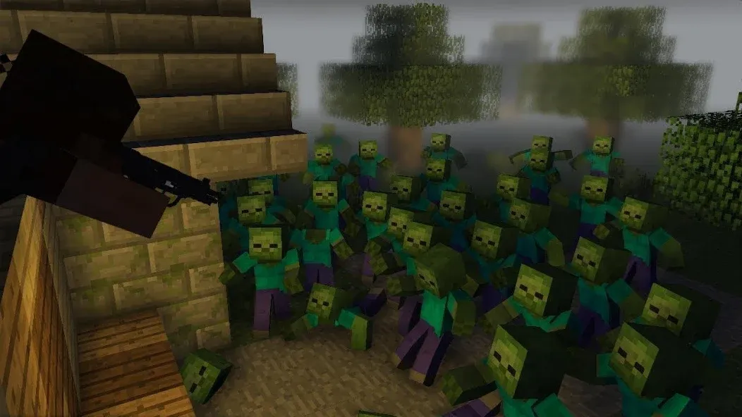 Скачать Zombie Apocalypse map for MCPE с модом — Зомби-апокалипсис для выживания — скриншот 2