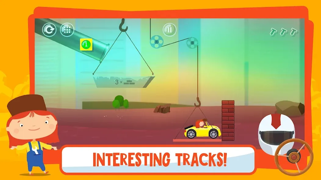 Скачать McWheelie logic games for kids на Андроид — Открыты все уровни и машины — скриншот 2