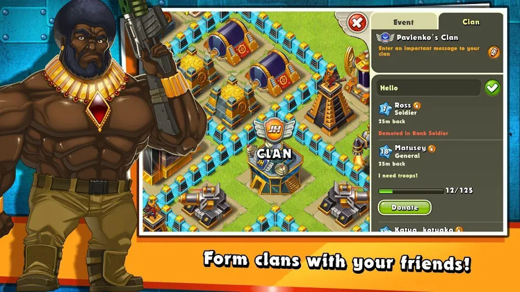 Jungle Heat: War of Clans (Мод Безлимитные ресурсы и алмазы) — скриншот 2