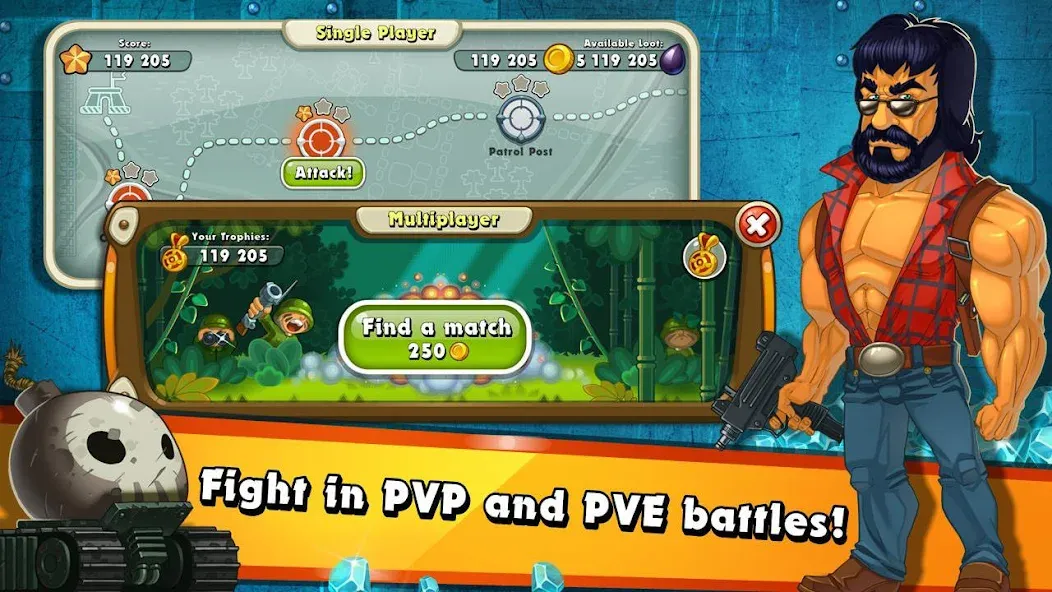 Jungle Heat: War of Clans (Мод Безлимитные ресурсы и алмазы) — скриншот 3