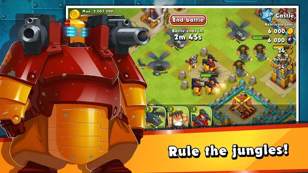 Jungle Heat: War of Clans (Мод Безлимитные ресурсы и алмазы) — скриншот 5