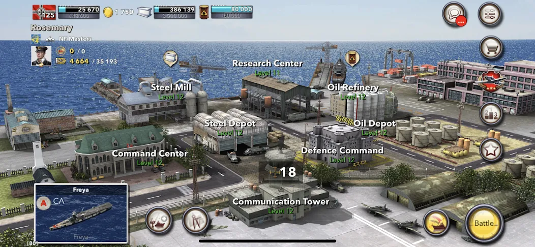 Скачать Navy Field: Online Sea Battles на Андроид — Безлимитные ресурсы и усиленный флот — скриншот 5
