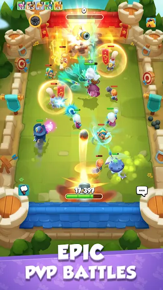 Скачать Rush Arena: PvP Tower Defense с модом — Безлимитные деньги и усиленные башни — скриншот 1