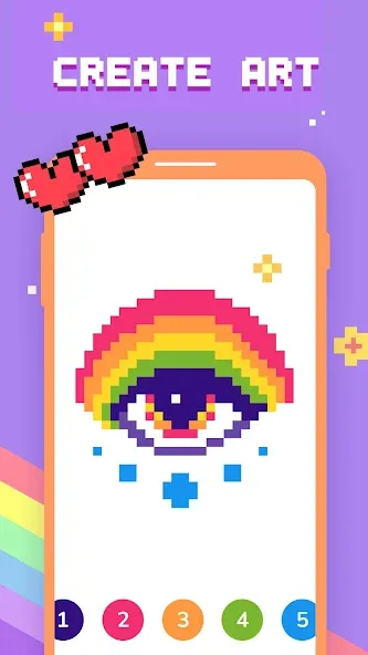 Paint by Number - Pixel Art MOD — Без рекламы и все раскраски открыты на Андроид — скриншот 3
