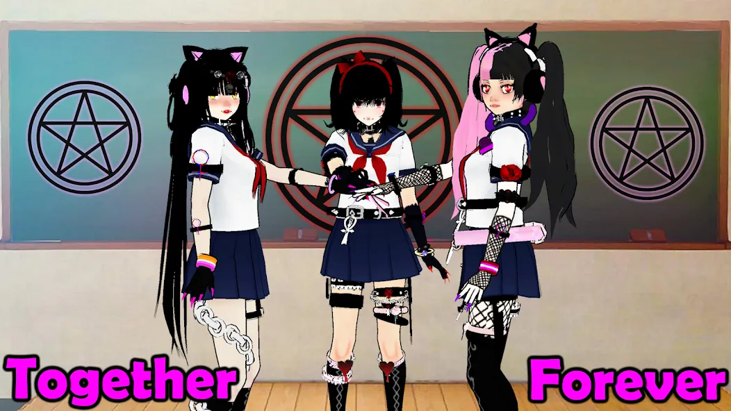 Скачать взлом SchoolGirl AI 3D Anime Sandbox на Андроид — Открыты все возможности игры — скриншот 2