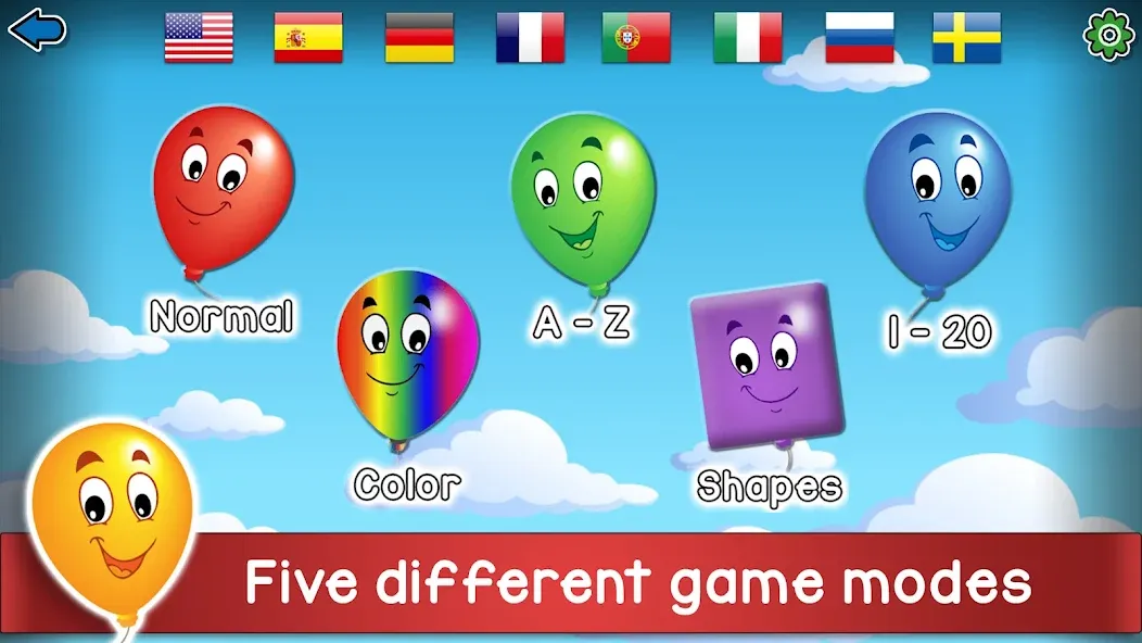 Скачать Kids Balloon Pop Game (Мод: Яркие воздушные шарики и весёлая игра) на Андроид — скриншот 1 Скачать Kids Balloon Pop Game (Мод: Яркие воздушные шарики и весёлая игра) на Андроид — скриншот 1