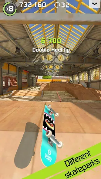 Взлом Touchgrind Skate 2 — Безлимитные деньги и все доски открыты — скриншот 3