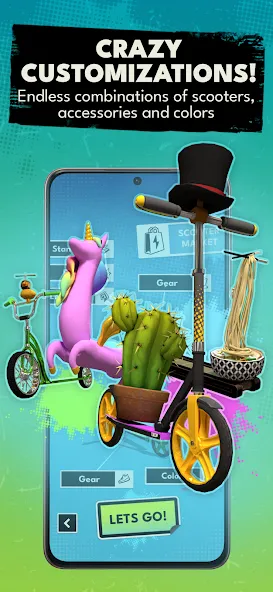 Touchgrind Scooter на Андроид — Безлимитные деньги и все трюки — скриншот 5