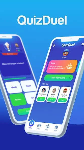 Взлом QuizDuel! Quiz & Trivia Game — Безлимитные подсказки и монеты — скриншот 1