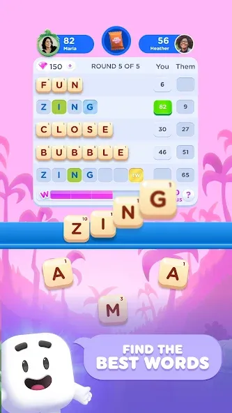 Скачать взломанную Wordzee! - Social Word Game — Безлимитные подсказки и бонусы — скриншот 1 Скачать взломанную Wordzee! - Social Word Game — Безлимитные подсказки и бонусы — скриншот 1