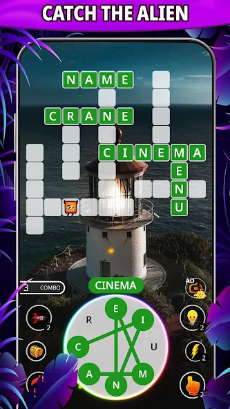 Word connect: word search game — Взломанная версия (Безлимитные подсказки и монеты) — скриншот 3