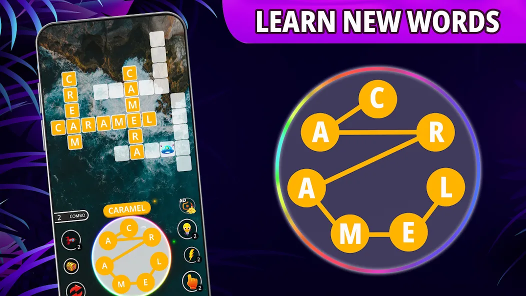 Word connect: word search game — Взломанная версия (Безлимитные подсказки и монеты) — скриншот 5