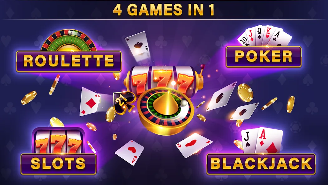 Скачать Casino All Star: Poker & Slots — Последняя версия (Безлимитные фишки и бесплатные вращения) — скриншот 1