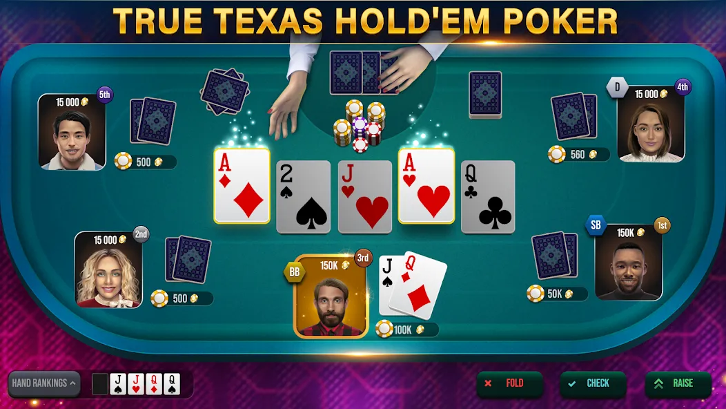Скачать Poker Tour: Texas Holdem World на Андроид — Безлимитные фишки и все турниры — скриншот 1
