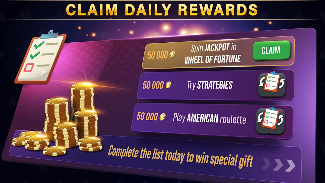 Скачать Roulette All Star: Casino Game (Мод: Безлимитные фишки и открыты все столы) на Андроид — скриншот 4 Скачать Roulette All Star: Casino Game (Мод: Безлимитные фишки и открыты все столы) на Андроид — скриншот 4