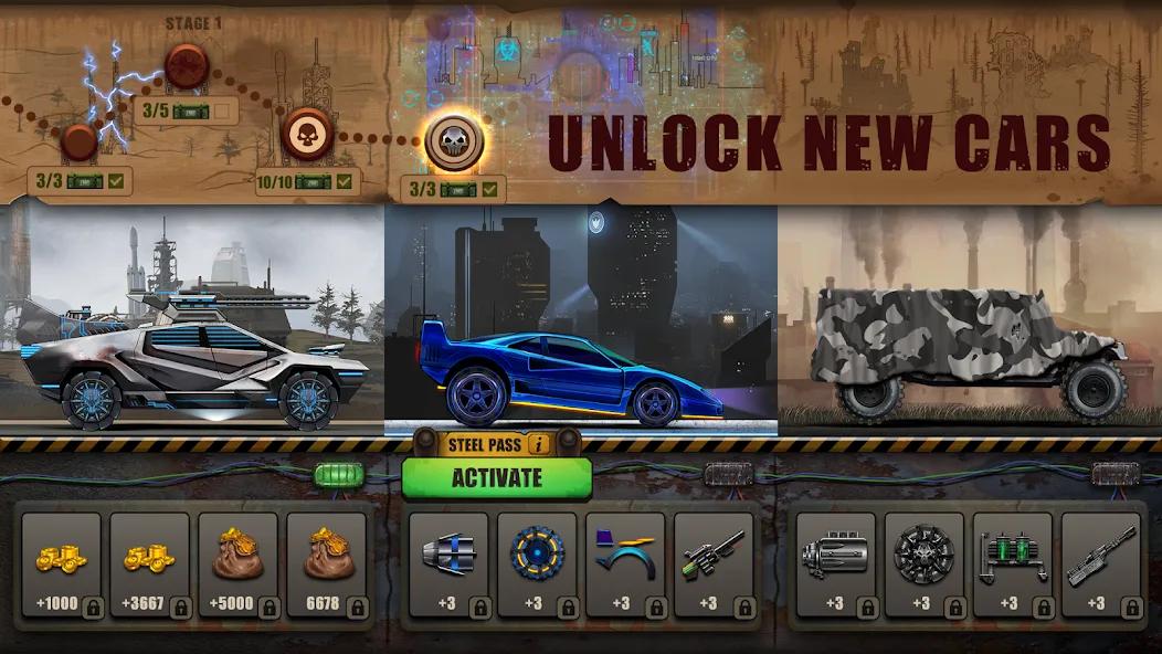 Скачать Zombie Hill Racing: Earn Climb на телефон — Безлимитные деньги и топливо — скриншот 5