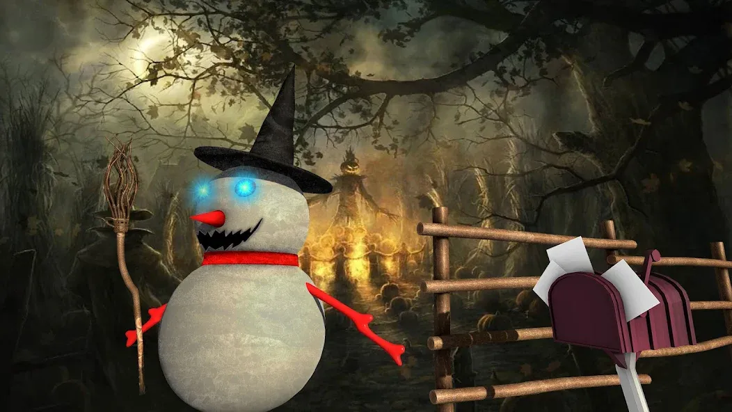 Скачать Evil Scary Snowman Games 3d — Модификация Безлимитные монеты и открытые уровни — скриншот 2