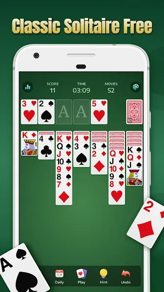 Взлом Solitaire - Classic Card Games — Безлимитные подсказки и отмены — скриншот 1 Взлом Solitaire - Classic Card Games — Безлимитные подсказки и отмены — скриншот 1