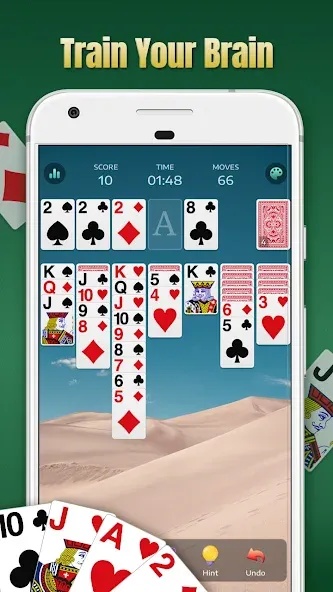 Взлом Solitaire - Classic Card Games — Безлимитные подсказки и отмены — скриншот 4 Взлом Solitaire - Classic Card Games — Безлимитные подсказки и отмены — скриншот 4