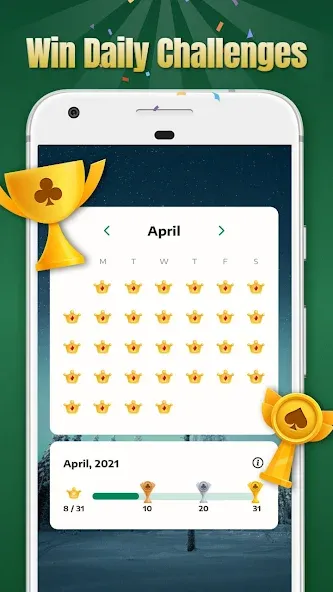 Взлом Solitaire - Classic Card Games — Безлимитные подсказки и отмены — скриншот 5 Взлом Solitaire - Classic Card Games — Безлимитные подсказки и отмены — скриншот 5
