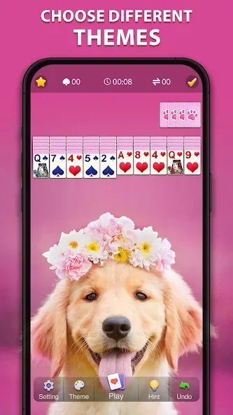 Spider Solitaire Classic на Андроид — Мод Без рекламы и подсказки доступны — скриншот 2