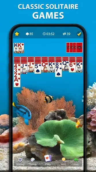 Spider Solitaire Classic на Андроид — Мод Без рекламы и подсказки доступны — скриншот 5