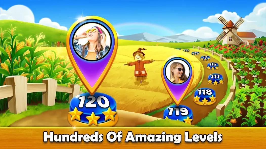Скачать Solitaire Tripeaks - Farm Trip на Андроид — Безлимитные монеты и все уровни — скриншот 3