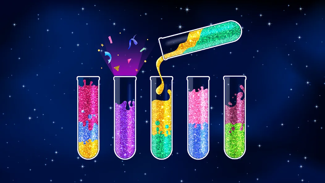 Water Sort Puzzle - Color Game MOD APK — Подсказки и отмена ходов без ограничений — скриншот 1