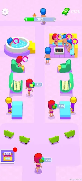 Скачать IDLE Spa Salon - 3D Arcade — Безлимитные деньги и все услуги открыты — скриншот 1