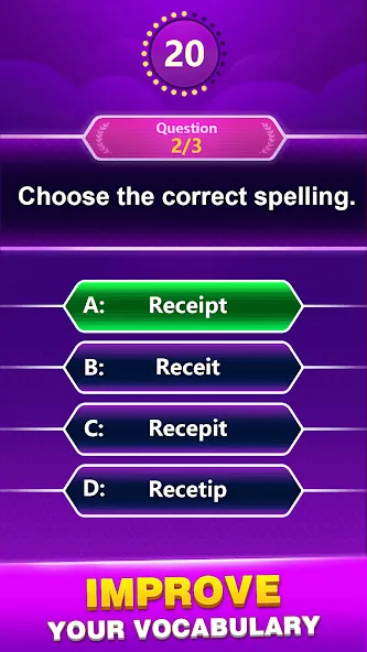 Скачать Spelling Quiz - Word Trivia на телефон — Безлимитные подсказки и попытки — скриншот 4