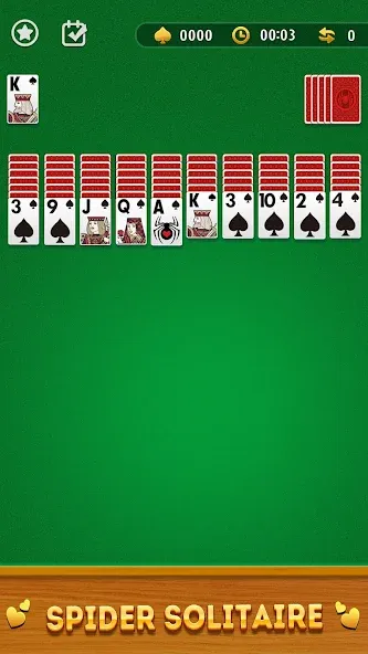 Spider Solitaire Card Game — Взломанная версия (Без рекламы и все карты открыты) — скриншот 1