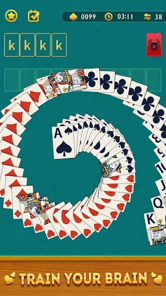 Spider Solitaire Card Game — Взломанная версия (Без рекламы и все карты открыты) — скриншот 5
