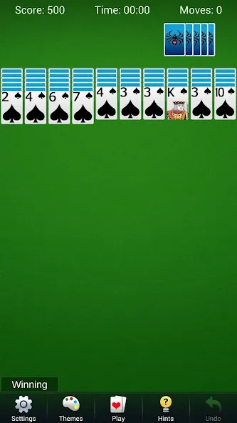 Spider Solitaire - Card Games — Без рекламы и все масти открыты — скриншот 4