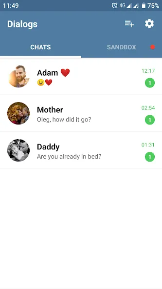 Fake Chat Messenger — TeleFake MOD APK на Android — Реалистичные фейковые переписки без ограничений — скриншот 1