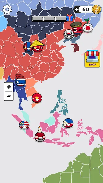 Скачать Country Balls: World War — Последняя версия (Безлимитные ресурсы и усиленная армия) — скриншот 2