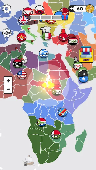 Скачать Country Balls: World War — Последняя версия (Безлимитные ресурсы и усиленная армия) — скриншот 4