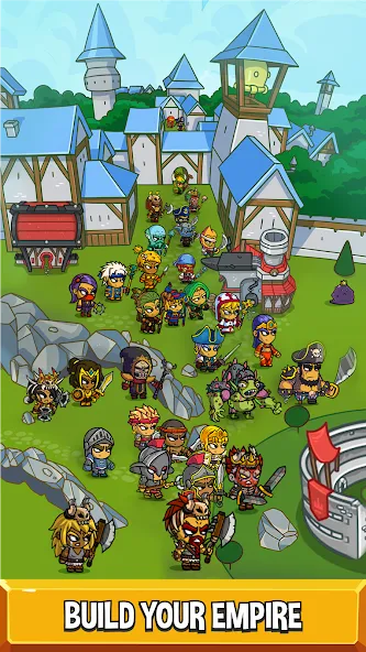 Five Heroes: The King's War MOD APK на Android — Безлимитные ресурсы и усиленные герои — скриншот 1