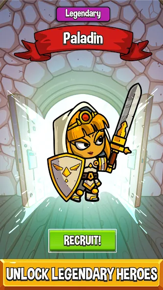Five Heroes: The King's War MOD APK на Android — Безлимитные ресурсы и усиленные герои — скриншот 3