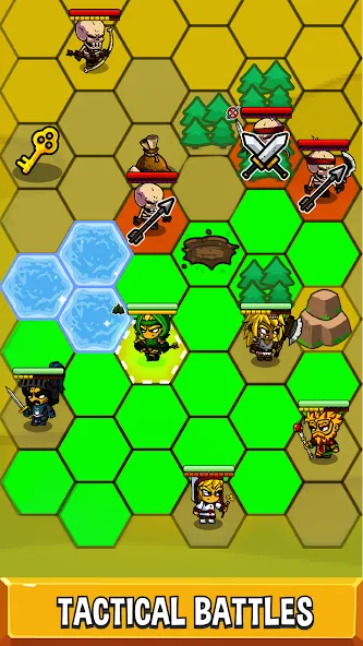 Five Heroes: The King's War MOD APK на Android — Безлимитные ресурсы и усиленные герои — скриншот 5