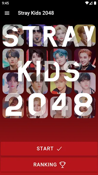 Взломанная Stray Kids 2048 Game на Андроид — Разблокированы все участники и режимы — скриншот 1