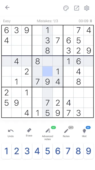 Sudoku - Classic Sudoku Puzzle — Взломанная версия (Без рекламы и без ограничений) — скриншот 1