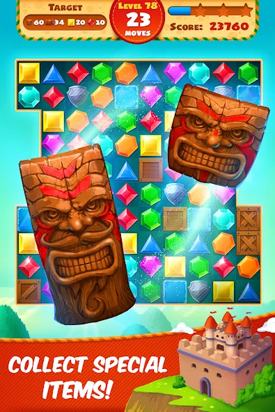 Скачать Jewel Empire : Quest & Match 3 — Последняя версия (Безлимитные монеты и жизни) — скриншот 2