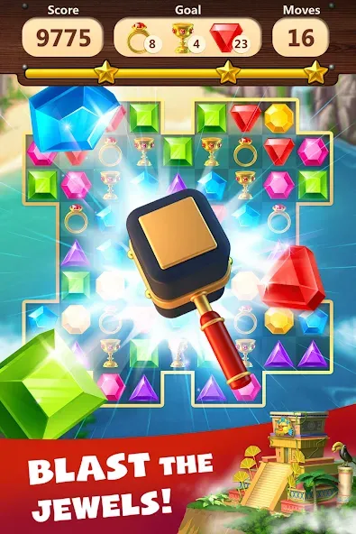 Скачать Jewels Planet - Match 3 Puzzle на Android — Без рекламы и бесконечные жизни — скриншот 2
