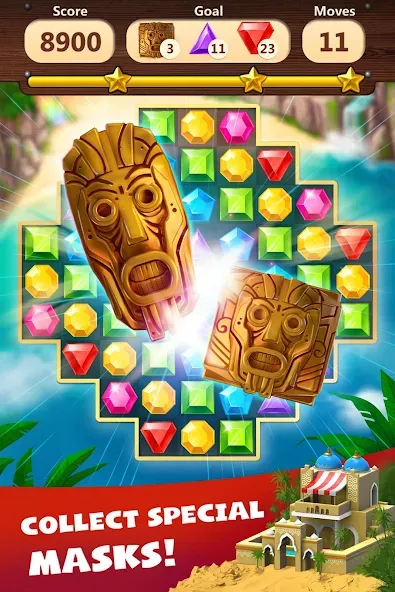 Скачать Jewels Planet - Match 3 Puzzle на Android — Без рекламы и бесконечные жизни — скриншот 5