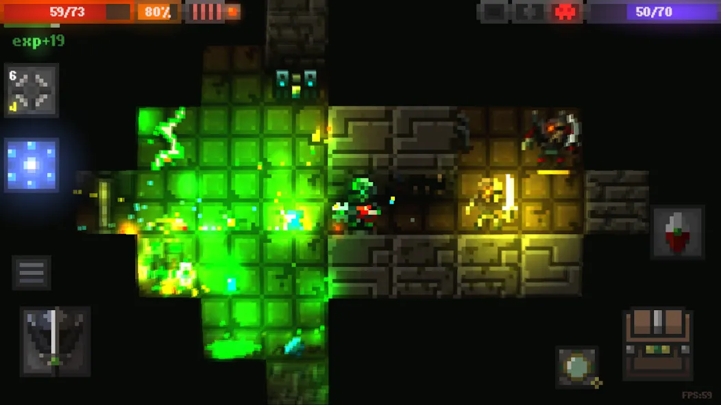 Скачать Caves (Roguelike] на Андроид — Бессмертие и бесконечные ресурсы — скриншот 2