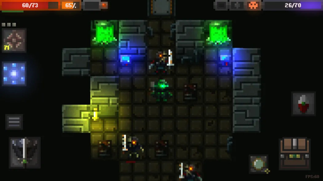 Скачать Caves (Roguelike] на Андроид — Бессмертие и бесконечные ресурсы — скриншот 3