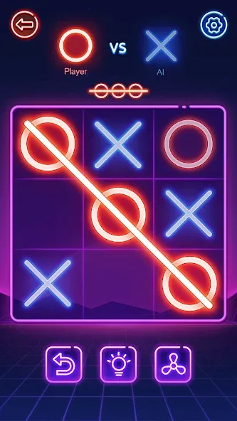 Скачать взломанную Tic Tac Toe 2 Player: XOXO — Без рекламы и все режимы открыты — скриншот 1