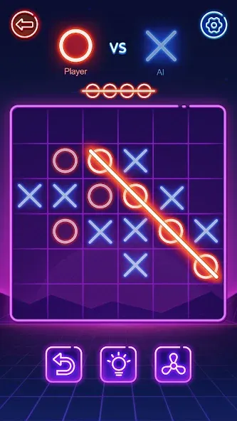 Скачать взломанную Tic Tac Toe 2 Player: XOXO — Без рекламы и все режимы открыты — скриншот 2