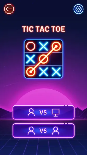 Скачать взломанную Tic Tac Toe 2 Player: XOXO — Без рекламы и все режимы открыты — скриншот 3