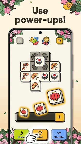 Взлом 3 Tiles - Tile Matching Games — Безлимитные подсказки и жизни — скриншот 4